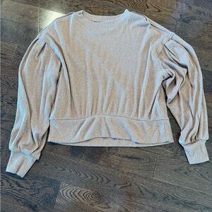 Cozy Tan Ribbed Women's Top